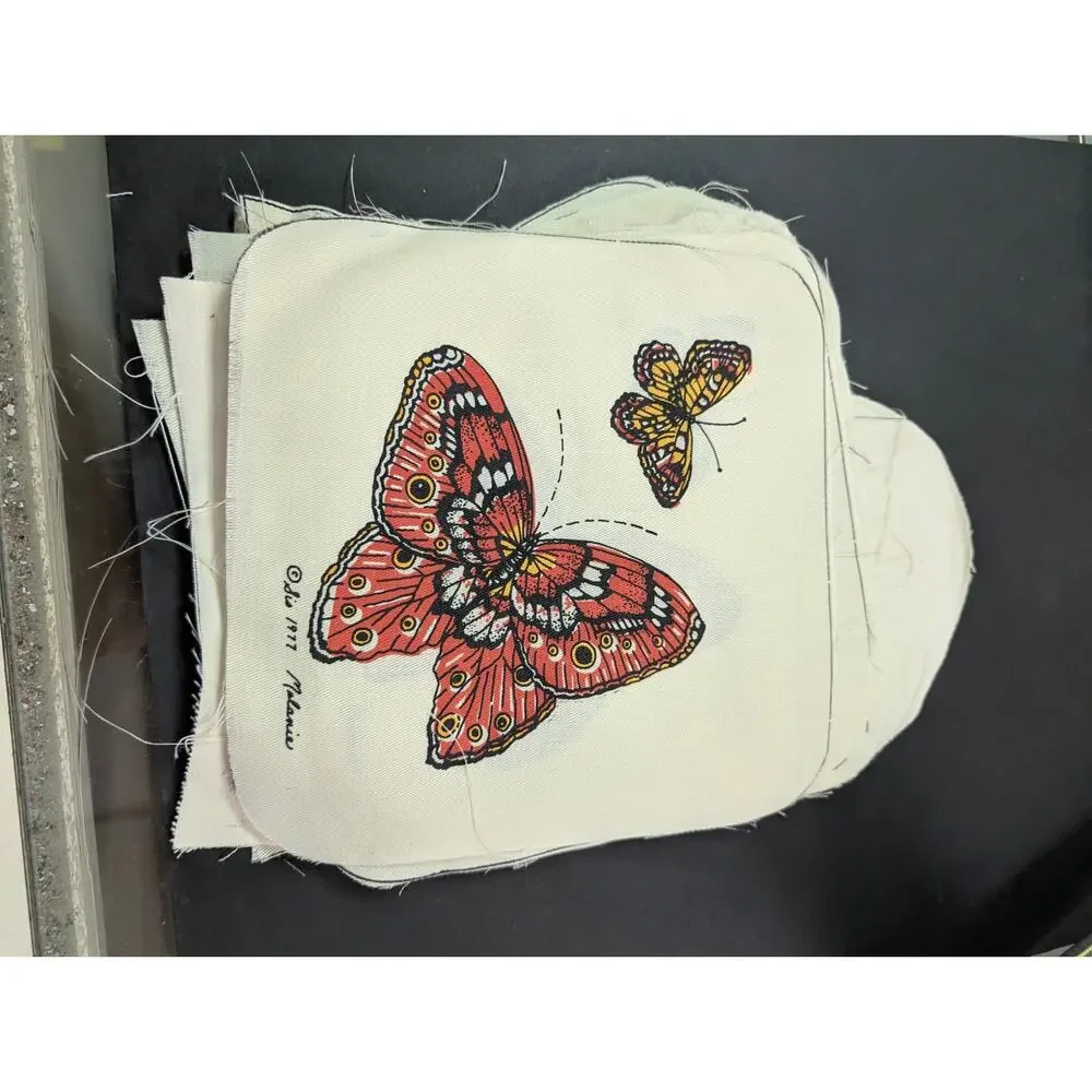 unfinished Applique Pieces Butterflies Sis 1977 Melanie craft sewing project